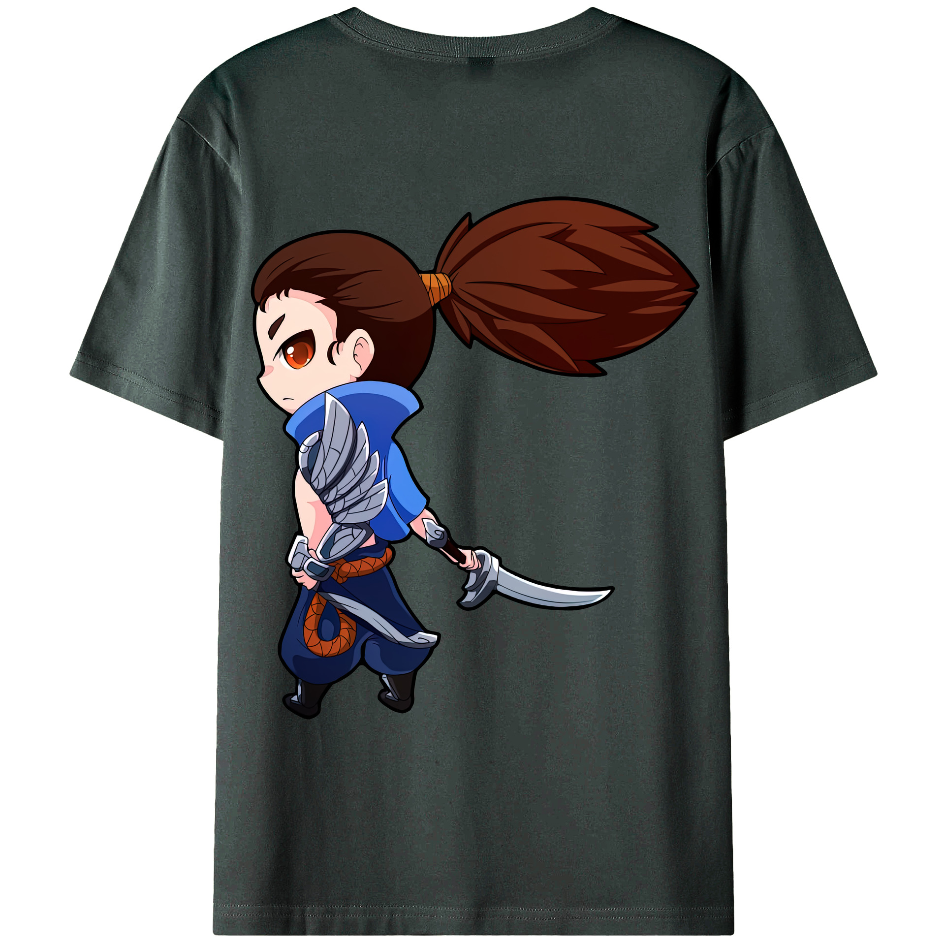 リーグ・オブ・レジェンド League of Legends LOL 綿100％ メンズ半袖Tシャツ（バックプリント） 通気性